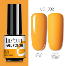 Load image into Gallery viewer, LILYCUTE 7ml Nail Gel Polish Semi Permanent Gel Varnish Base Top Coat UV LED Gel Varnish Soak Off Nail Art Gel Nail Polish