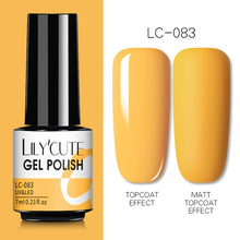 Load image into Gallery viewer, LILYCUTE 7ml Nail Gel Polish Semi Permanent Gel Varnish Base Top Coat UV LED Gel Varnish Soak Off Nail Art Gel Nail Polish