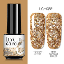 Load image into Gallery viewer, LILYCUTE 7ml Nail Gel Polish Semi Permanent Gel Varnish Base Top Coat UV LED Gel Varnish Soak Off Nail Art Gel Nail Polish