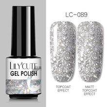 Load image into Gallery viewer, LILYCUTE 7ml Nail Gel Polish Semi Permanent Gel Varnish Base Top Coat UV LED Gel Varnish Soak Off Nail Art Gel Nail Polish