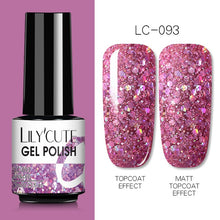 Load image into Gallery viewer, LILYCUTE 7ml Nail Gel Polish Semi Permanent Gel Varnish Base Top Coat UV LED Gel Varnish Soak Off Nail Art Gel Nail Polish