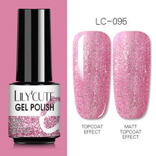 Load image into Gallery viewer, LILYCUTE 7ml Nail Gel Polish Semi Permanent Gel Varnish Base Top Coat UV LED Gel Varnish Soak Off Nail Art Gel Nail Polish