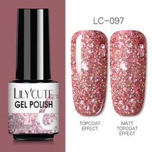 Load image into Gallery viewer, LILYCUTE 7ml Nail Gel Polish Semi Permanent Gel Varnish Base Top Coat UV LED Gel Varnish Soak Off Nail Art Gel Nail Polish