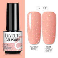 Load image into Gallery viewer, LILYCUTE 7ml Nail Gel Polish Semi Permanent Gel Varnish Base Top Coat UV LED Gel Varnish Soak Off Nail Art Gel Nail Polish