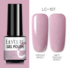Load image into Gallery viewer, LILYCUTE 7ml Nail Gel Polish Semi Permanent Gel Varnish Base Top Coat UV LED Gel Varnish Soak Off Nail Art Gel Nail Polish