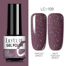 Load image into Gallery viewer, LILYCUTE 7ml Nail Gel Polish Semi Permanent Gel Varnish Base Top Coat UV LED Gel Varnish Soak Off Nail Art Gel Nail Polish