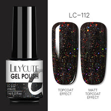 Load image into Gallery viewer, LILYCUTE 7ml Nail Gel Polish Semi Permanent Gel Varnish Base Top Coat UV LED Gel Varnish Soak Off Nail Art Gel Nail Polish