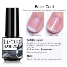 Load image into Gallery viewer, LILYCUTE 7ml Nail Gel Polish Semi Permanent Gel Varnish Base Top Coat UV LED Gel Varnish Soak Off Nail Art Gel Nail Polish