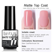 Load image into Gallery viewer, LILYCUTE 7ml Nail Gel Polish Semi Permanent Gel Varnish Base Top Coat UV LED Gel Varnish Soak Off Nail Art Gel Nail Polish