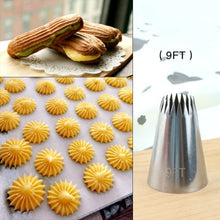 Load image into Gallery viewer, #9FT large Icing Piping Nozzles Russian Nozzles Pastry Tips Cookies Cake Decorating Tools Tips Cream Fondant Pastry Nozzles