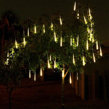Load image into Gallery viewer, Solar LED Meteor Shower Rain Lights Holiday String Lights Waterproof Garden Light 8 Tubes 144 Leds  Christmas Wedding Decoration