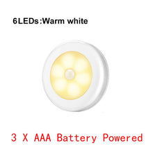Load image into Gallery viewer, 6 10 24 40 60 LEDs Under Cabinet Night Light Motion Sensor Closet Light Kitchen Bedroom Lighting Wall Lamp With Magnetic Strip