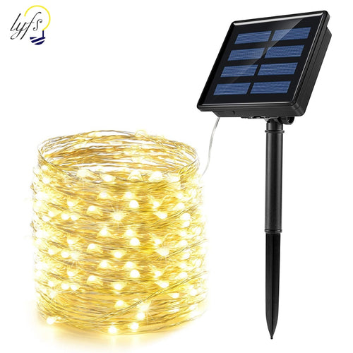LED Solar Light Outdoor Waterproof Fairy Garland String Lights Christmas Party Garden Solar Lamp Decoration 7/12/22/32/42M