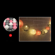 Load image into Gallery viewer, QYJSD 3M LED Cotton Ball Garland Lights String Christmas Xmas Outdoor Holiday Wedding Party Baby Bed Fairy Lights Decoration