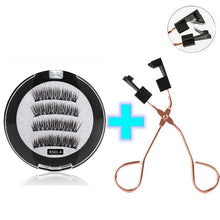 Load image into Gallery viewer, 3D magnetic eyelashes With 3/4 Magnets handmade makeup Mink eyelashes extended false eyelashes Reusable false eyelashes Dropship