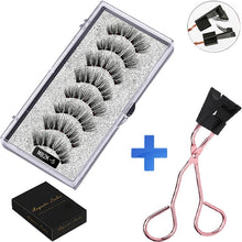 Load image into Gallery viewer, LEKOFO 8PCS 5 Magnetic eyelashes with 4 pairs magnets magnetic lashes natural Mink eye lashes with faux cils magnetique tweezers