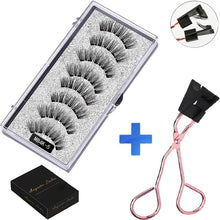 Load image into Gallery viewer, LEKOFO 8PCS 5 Magnetic eyelashes with 4 pairs magnets magnetic lashes natural Mink eye lashes with faux cils magnetique tweezers