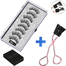 Load image into Gallery viewer, LEKOFO 8PCS 5 Magnetic eyelashes with 4 pairs magnets magnetic lashes natural Mink eye lashes with faux cils magnetique tweezers