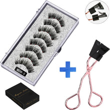 Load image into Gallery viewer, LEKOFO 8PCS 5 Magnetic eyelashes with 4 pairs magnets magnetic lashes natural Mink eye lashes with faux cils magnetique tweezers