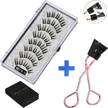 Load image into Gallery viewer, LEKOFO 8PCS 5 Magnetic eyelashes with 4 pairs magnets magnetic lashes natural Mink eye lashes with faux cils magnetique tweezers