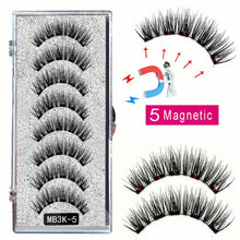 Load image into Gallery viewer, LEKOFO 8PCS 5 Magnetic eyelashes with 4 pairs magnets magnetic lashes natural Mink eye lashes with faux cils magnetique tweezers