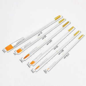 Art Model Paint Nylon Hair Acrylic Oil Watercolour Drawing Art Supplies Brown 6 Pcs Painting Craft Artist Paint Brushes Set