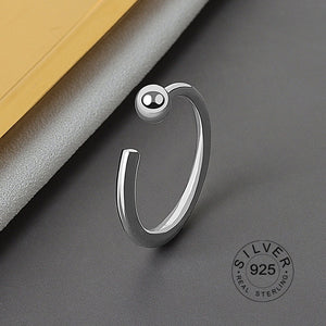 925 Sterling Silver Smooth Rings For Women interweave Jewelry Beautiful Finger Open Rings For Party Birthday Gift