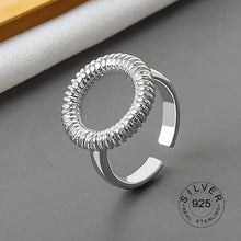 Load image into Gallery viewer, 925 Sterling Silver Smooth Rings For Women interweave Jewelry Beautiful Finger Open Rings For Party Birthday Gift