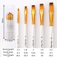 Load image into Gallery viewer, Artist Paint Brush Set 5Pcs High Quality Nylon Hair Wood Black Handle Watercolor Acrylic Oil Brush Painting Art Supplies