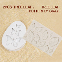 Load image into Gallery viewer, 1/2/3Pcs 3D Silicone Baking Mold DIY Butterfly Maple Leaf Mould Chocolate Fondant Cake Decorating Tool Temperature Resistance