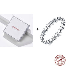 Load image into Gallery viewer, SILVERHOO 925 Sterling Silver Rings For Women Stackable Finger Ring Multi-Style Fine Jewelry Recommend Cute Gift To Girlfriend