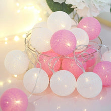 Load image into Gallery viewer, 2.2M 20 LED Cotton Ball Garland Lights String Christmas Xmas Outdoor Holiday Wedding Party Baby Bed Fairy Lights Decorations