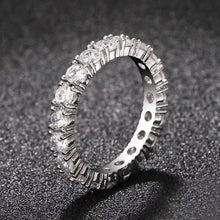 Load image into Gallery viewer, luxury 925 sterling silver wedding band eternity ring for women big gift for ladies love wholesale lots bulk jewelry R4577