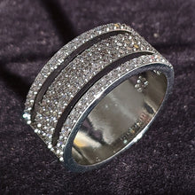 Load image into Gallery viewer, luxury 925 sterling silver wedding band eternity ring for women big gift for ladies love wholesale lots bulk jewelry R4577