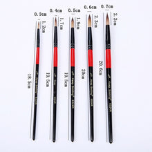 Load image into Gallery viewer, Artist Paint Brush Set 5Pcs High Quality Nylon Hair Wood Black Handle Watercolor Acrylic Oil Brush Painting Art Supplies