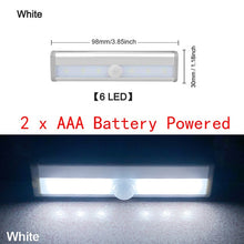 Load image into Gallery viewer, 6 10 24 40 60 LEDs Under Cabinet Night Light Motion Sensor Closet Light Kitchen Bedroom Lighting Wall Lamp With Magnetic Strip