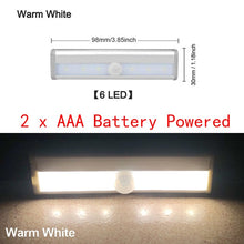 Load image into Gallery viewer, 6 10 24 40 60 LEDs Under Cabinet Night Light Motion Sensor Closet Light Kitchen Bedroom Lighting Wall Lamp With Magnetic Strip