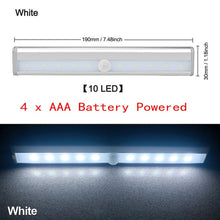 Load image into Gallery viewer, 6 10 24 40 60 LEDs Under Cabinet Night Light Motion Sensor Closet Light Kitchen Bedroom Lighting Wall Lamp With Magnetic Strip