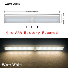 Load image into Gallery viewer, 6 10 24 40 60 LEDs Under Cabinet Night Light Motion Sensor Closet Light Kitchen Bedroom Lighting Wall Lamp With Magnetic Strip