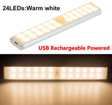 Load image into Gallery viewer, 6 10 24 40 60 LEDs Under Cabinet Night Light Motion Sensor Closet Light Kitchen Bedroom Lighting Wall Lamp With Magnetic Strip