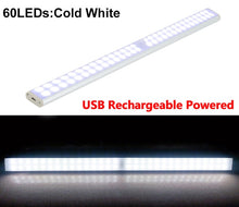 Load image into Gallery viewer, 6 10 24 40 60 LEDs Under Cabinet Night Light Motion Sensor Closet Light Kitchen Bedroom Lighting Wall Lamp With Magnetic Strip