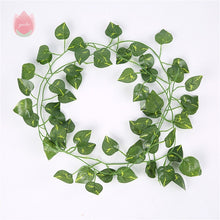 Load image into Gallery viewer, 1Pcs 230Cm Green Silk Artificial Hanging Leaf Garland Plants Vine Leaves Diy For Home Wedding Party Bathroom Garden Decoration