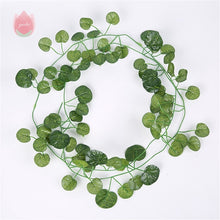 Load image into Gallery viewer, 1Pcs 230Cm Green Silk Artificial Hanging Leaf Garland Plants Vine Leaves Diy For Home Wedding Party Bathroom Garden Decoration