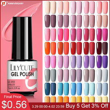 Load image into Gallery viewer, LILYCUTE 7ml Nail Gel Polish Semi Permanent Gel Varnish Base Top Coat UV LED Gel Varnish Soak Off Nail Art Gel Nail Polish