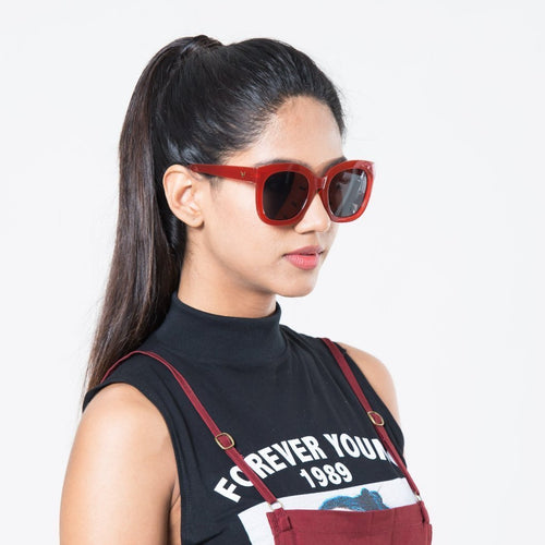 Red Frame Sunglasses