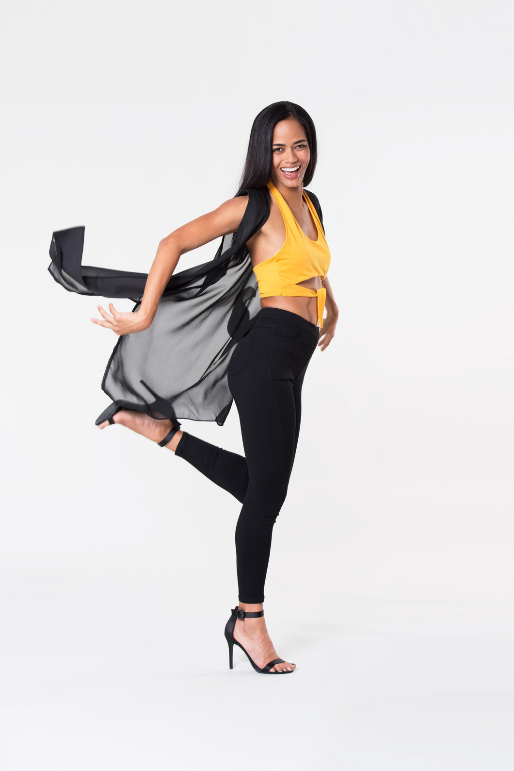 Sleeveless Kimono Black